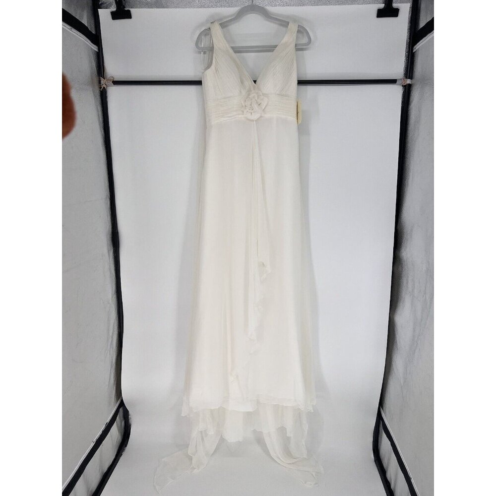 Pronovias Hiedra Wedding Dress NWT Ivory Beach Destination Size US 10 UK 12